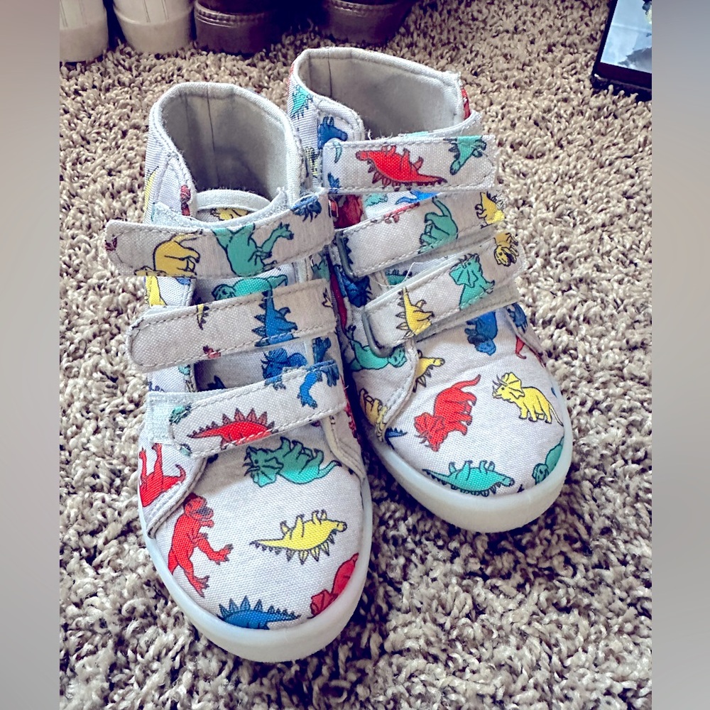 Boys high top dinosaur shoes